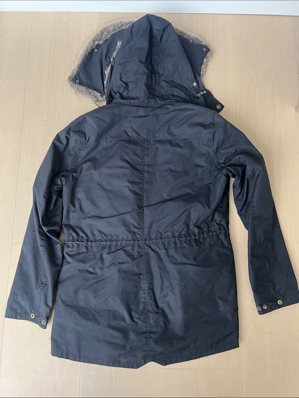 Barbour Kelsall Navy Waxed Jacket US 8 - Picture 8 of 9